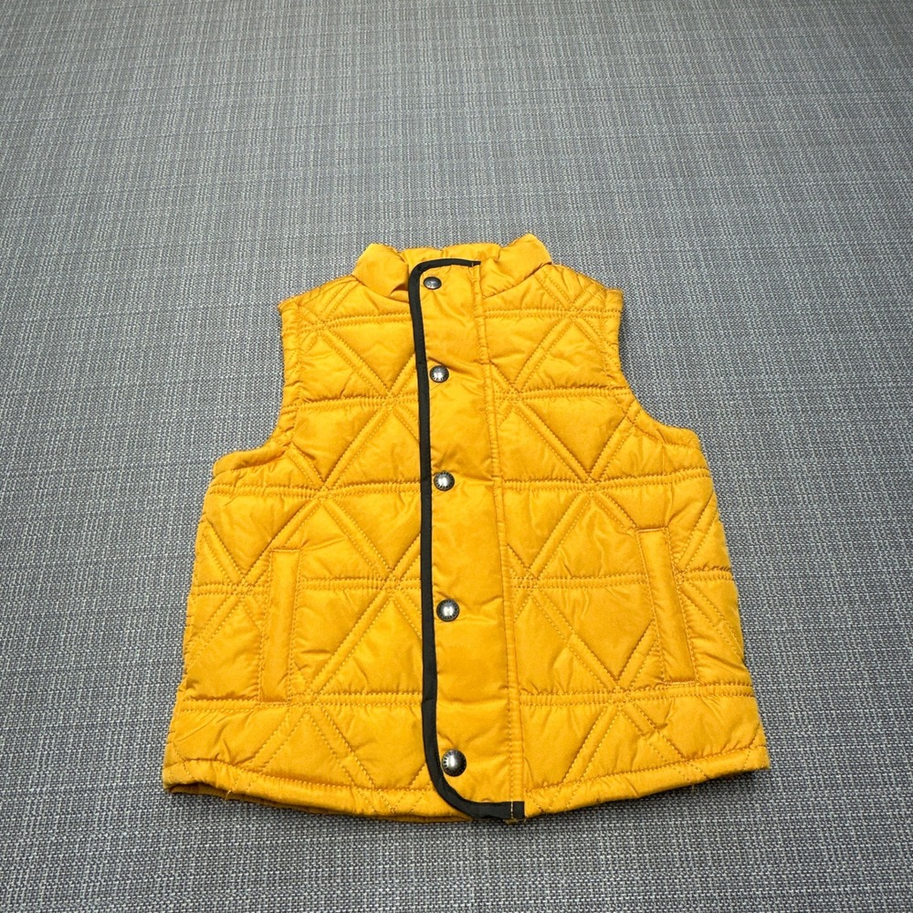Gymboree Toddler‎ Boys Puffer Vest 2T Yellow Snap Zip Layering